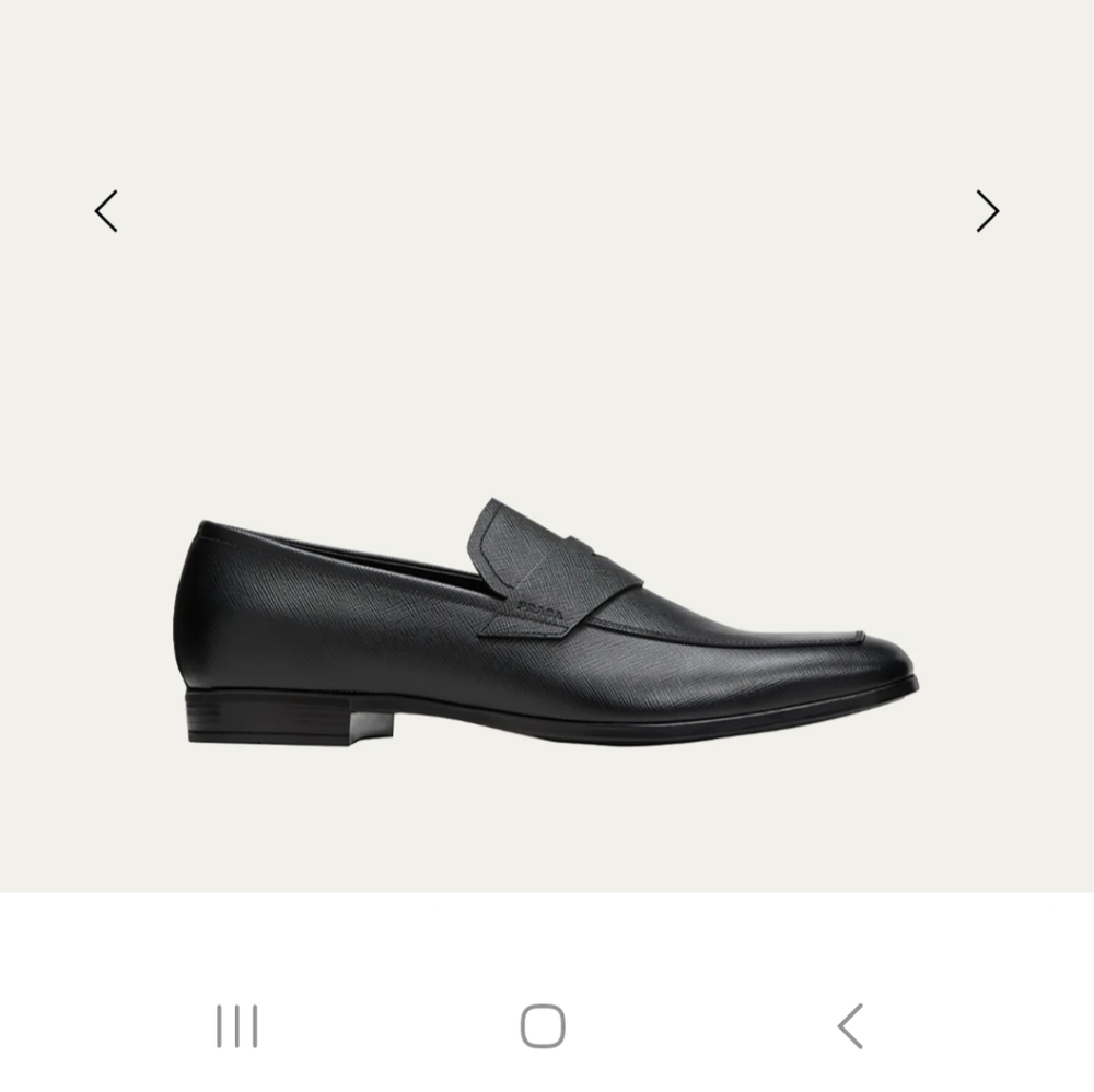 Prada Black Leather Loafers